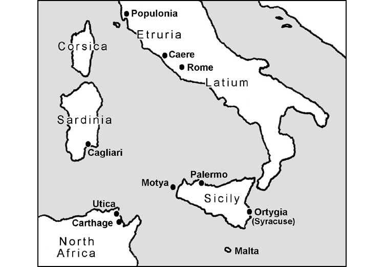 Phoenician colonies map
